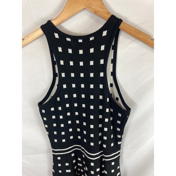 Townsen Square Print Fit Flare Sleeveless Black White Dress Size Small - Picture 5 of 6